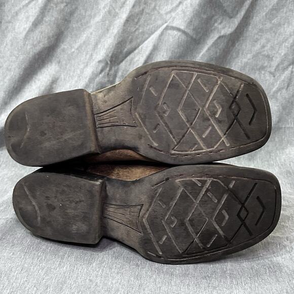 Ariat Tombstone Cowboy Western Boots Square Toe Blue Brown 10012794 Boys Size 2 - Picture 10 of 15